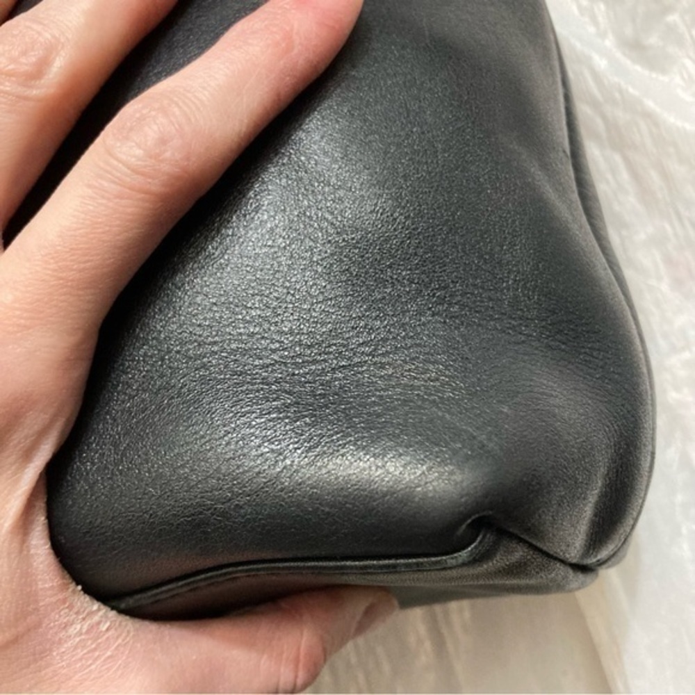 Coach vintage black leather legacy hobo bag nickel hardware 9058 - Picture 7 of 14